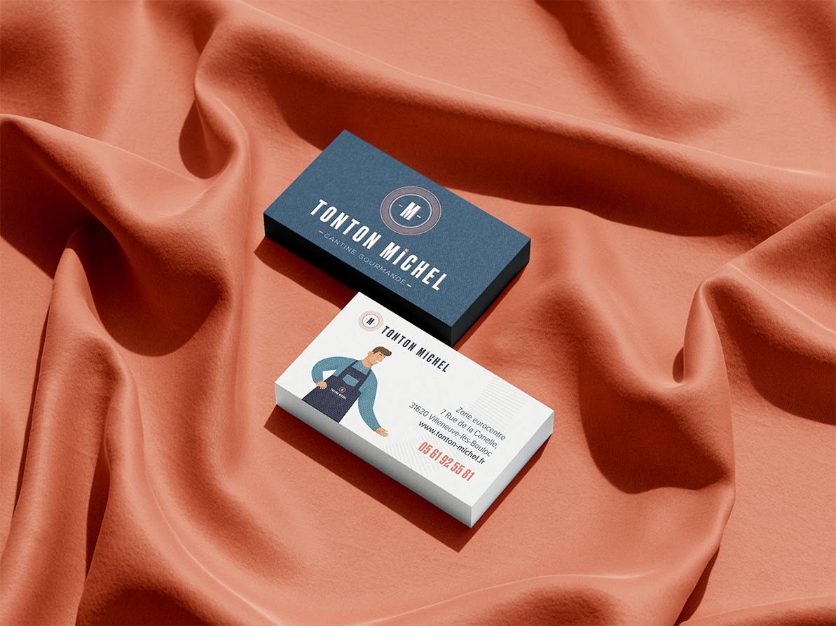 mockup carte de visite tonton michel restaurant
