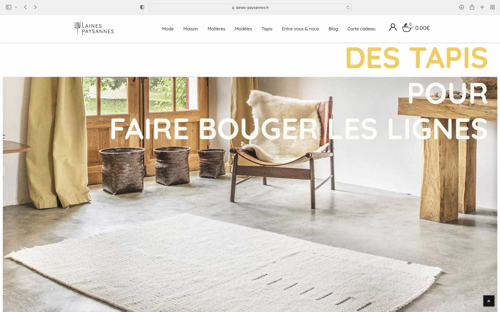 aperçu du site laines paysannes