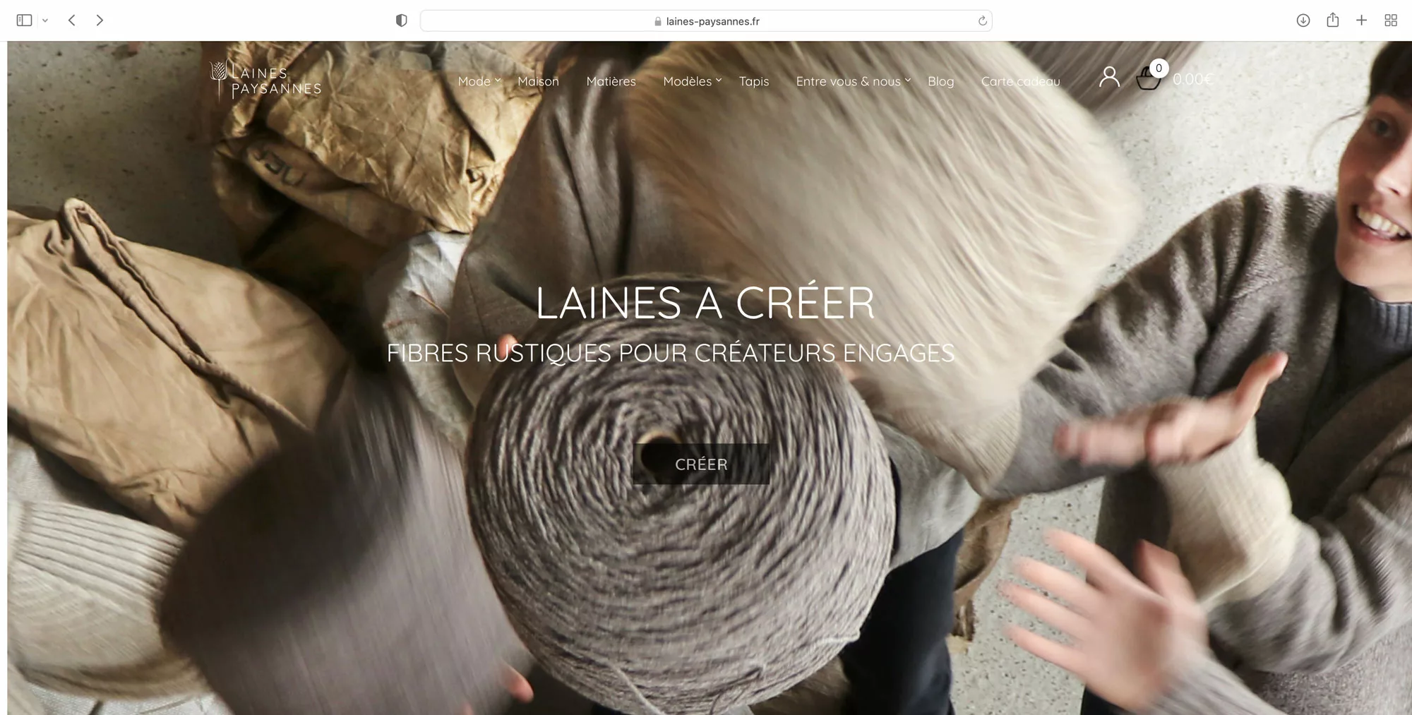 aperçu du site laines paysannes